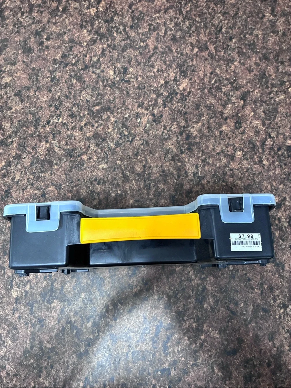 Stanley Clear Organizer Box with Yellow Accents